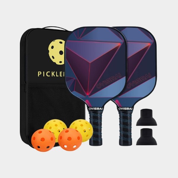 sports-5.jpg OVISBAI Pickleball Paddles Set of 2 Fiberglass Surface Paddles for Indoor or Outdoor - Image 1